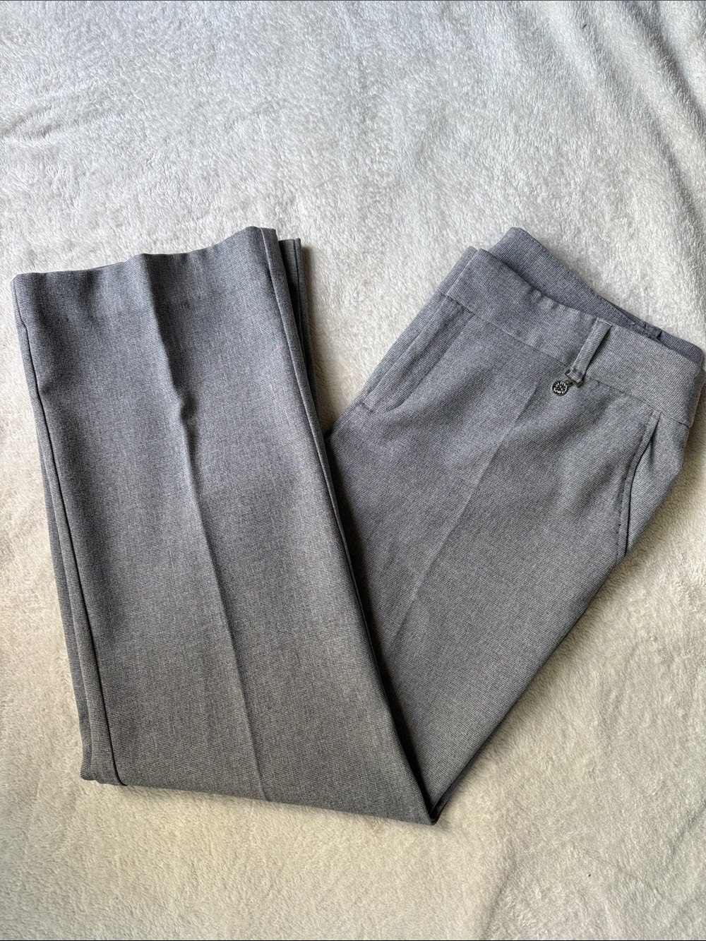 Anne Klein Men's Light Gray Dress Pants - Tailored Crease